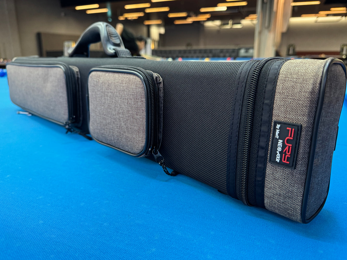 fury cue case 威利 3B5S 褐色硬孔雙肩球桶